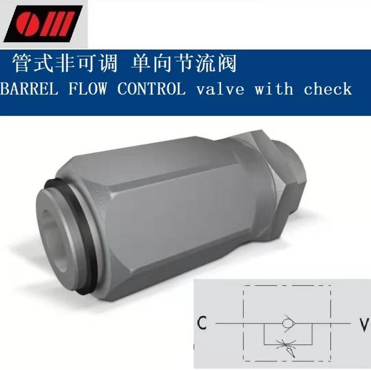 Barrel flow control valves with check